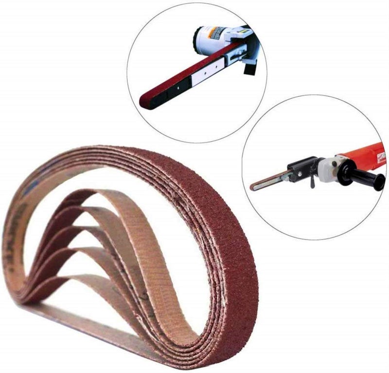 SHUTTLE GENIUS 1/2 X 18 Inch Sanding Belt Sandpaper, 80 Grit Aluminum Oxide Air File Sanding Belts 80 Grit, 24 Pack(1/2x18in,80 Grit) - Image 4